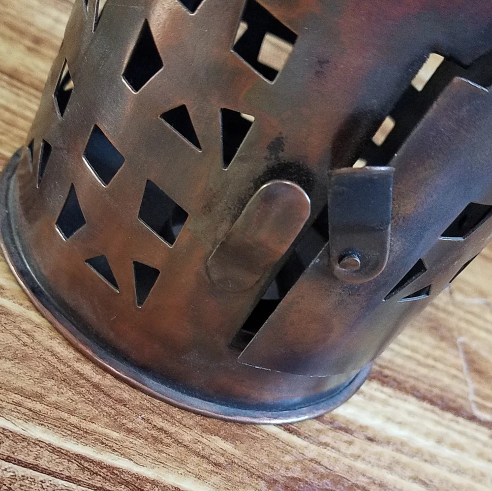 Rustic Metal Star Lantern Candle Holder Votive 8.5 Inches
